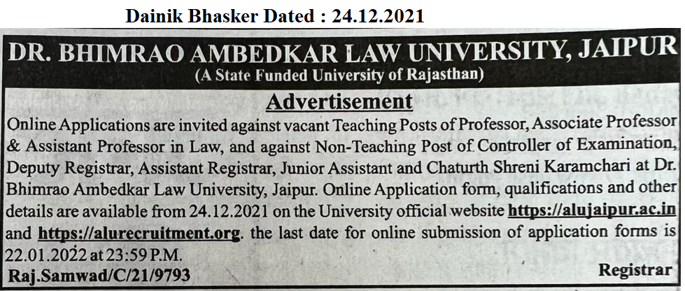 Dr. Bhimrao Ambedkar Law University